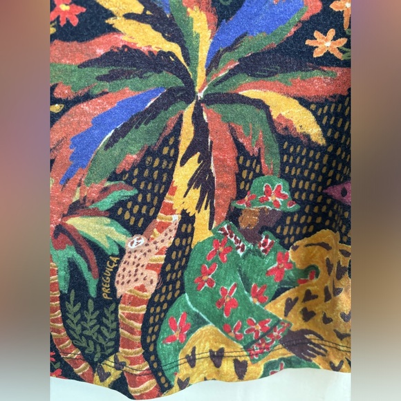 FARM Rio Multicolored Graphic Tropical Crop T-Shirt - Picture 5 of 9